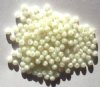 100 4mm Satin Ivory Round Glass Beads